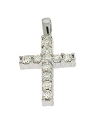 14K White Gold 0.45cttw Round Diamond Pendant