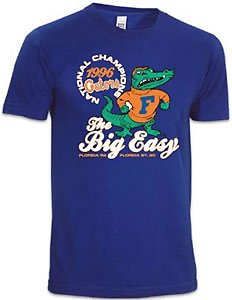 Buy NCAA Vintage 1996 Florida Gators Football National Champions Royal Blue Short Sleeve T-Shirt by Champions Again