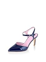 Las Lolas Zapatos de talón abierto Ls0538 (Azul Marino)