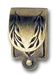 Amerock Inspirations 1 7/8 x 1 1/16 Finger Pull Leaf Design Weathered Brass