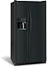 Frigidaire FRS3HR5JB 22.6 cu. ft. Side by Side Refrigerator with 3 Glass Shelves, 1 Humidity Control and External 4 Button Ice/Water Dispenser: Black