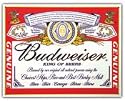 Desperate Enterprises Budweiser-Can Label Collectible Metal Sign