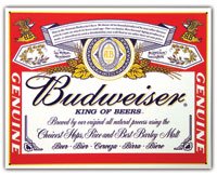 Desperate Enterprises Budweiser-Can Label Collectible Metal Sign