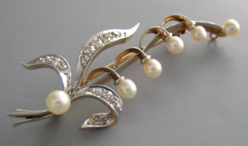 Antique Art Nouveau Diamond Pin