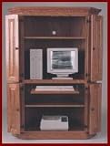 Corner Computer Center-Oak (Light Stain)