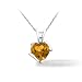 10K WG 1/100ct dtw 7mm Hrt. Citrine Pendant