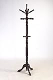 Frenchi Home Furnishing Traditional Spinning Top Wooden Coat Rack, Cherry
