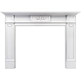 Pearl Mantels 530-56 Monticello Fireplace Mantel Surround with Medium Density Fiberboard, White, 56-Inch