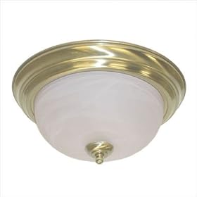 Alabaster Flush Mount in Burnished Bronze by Thomas Lighting