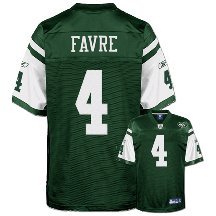 Brett Favre New York Jets #4 Authentic Reebok NFL Football Jersey (Green)