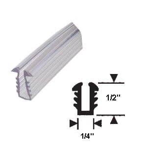 Clear Shower Door Replacement Glazing Vinyl for 3/16 Glass - 18 ft