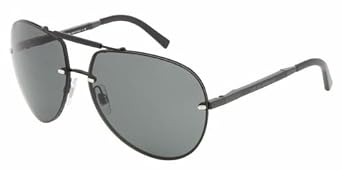 Click here to buy Dolce & Gabbana Mens 2083 Black Frame Grey Lens Metal Sunglasses, 61mm by Dolce & Gabbana.