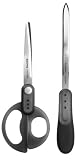 Westcott SmoothGrip Scissor and Letter Opener, 8 Inches, Gray, 2 Pack (13932)