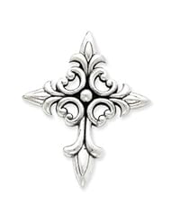 Sterling Silver Antiqued Cross Pendant QC4505"