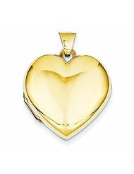 Genuine 14K Yellow Gold 21mm Heart Domed Plain Locket 2 Grams Of Gold 100% Satisfaction Guaranteed.