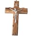 Extra Large olive wood Wall Rosary Crucifix with hook (13.9cm - 5.5")