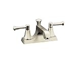 KOHLER K-452-4C-BN Memoirs Centerset Lavatory Faucet with Classic Design, Vibrant Brushed Nickel