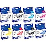 GENUINE EPSON R800 R1800 Full Ink Set of 8