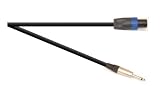 Black Premium 3 m Highflex 2 x 1.5 mm 6.35 mm Jack Plug to 4 Pole Speakon Plug
