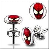 Spider man Logo Silver Earring Body Piercing Jewelry