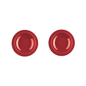 Emile Henry 9-inch Soup Pasta Bowls, Set of 2, Cerise by Emile Henry