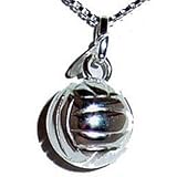 Gem Sports Sterling Silver Volleyball Necklace