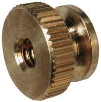 RAF ELECTRONIC HARDWARE - M3564-B-12 - BRASS ZINC PLATED ROUND THUMB NUT