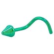 Grade 23 Titanium Green Cone Nose Ring