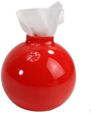 Teefy Waterproof Bomb Shape Toilet Paper Pot Holder Toilet Paper and Tissue Paper Holders Red