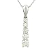Ladies Journey Of Life Round prong Set Graduated Diamond Pendant with Plain Polished Bail on 18 Cable Chain Diamond 1.01cttw I/j Si