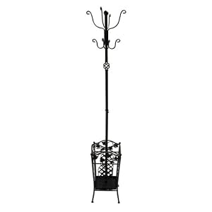 Black Metal Hat and Coat Stand