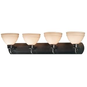 Kenroy Home 90054CBZ Odyssey Four-Light Vanity, Copper Bronze with White Opal Globes by Kenroy Home