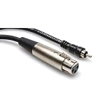 HOSA XLR (F) - RCA, 10ft.* THESE UNBALANCED CABLES ARE WIRED PIN-2-TO-TIP, PINS-3&1-TO-SLEEVE (GND). (Discontinued by Manufacturer)