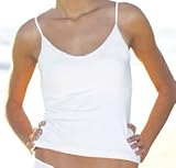 Ladies Cotton/Spandex V-neck Built-In Bra Camisole