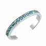 Sterling Silver Toe Ring with Channel Set Light Blue CZ