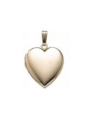 Solid 14K Gold Filled General Heart Locket 3/4 inch x 3/4 inch