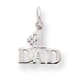 14k Gold White Gold #1 Dad Charm