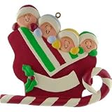 Four Children in Sleigh Ornament