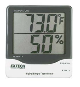 Extech Hygro-Thermometer, Big Digit Display, Humidity