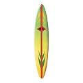 Surfboard Wall Accent - Yellow /Green