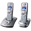 Panasonic KX-TG8322GS, Schnurlostelefon mit AB und zus�tzlichem Mobilteil inkl. Ladeschale, Duo, silber