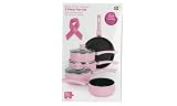 Ethos Breast Cancer Campaign Serenity Non Stick Saucepan and Fry Pan Set, 5 Pieces, Pink