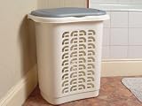 Kitchen & Housewares : Curver 155334 Laundry Hamper White/Silver 62l
