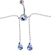 Jewelry : SWAROVSKI Light Blue TEARDROP Dangle BELLY CHAIN