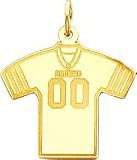 14K Gold NFL Cleveland Browns Football Jersey Charm