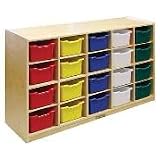 20 Tray Storage Cabinet with 20 Assorted Bins (Birch) ~ ECR4kids