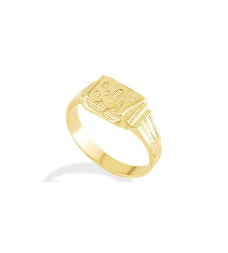 New Solid 14k Yellow Gold Baby Boy Children Kids Ring