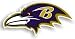 Baltimore Ravens 12 Left Logo Car Magnet