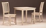 International Concepts 30 inch Farmhouse Table with Shaker Legs
