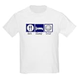 Eat, Sleep, Golf Sports Kids Light T-Shirt by CafePress
